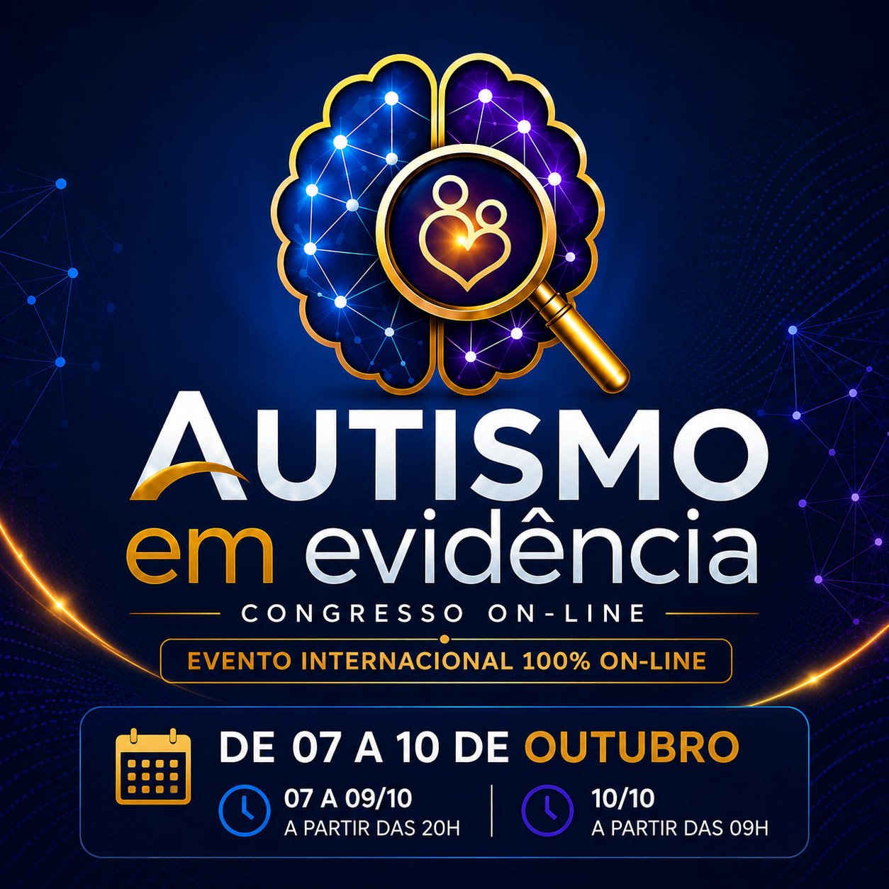 Logo do Congresso On-line Internacional Autismo em Evidência — evento internacional 100% on-line